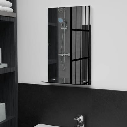 vidaXL - Wandspiegel - met - schap - 30x50 - cm - gehard - glas