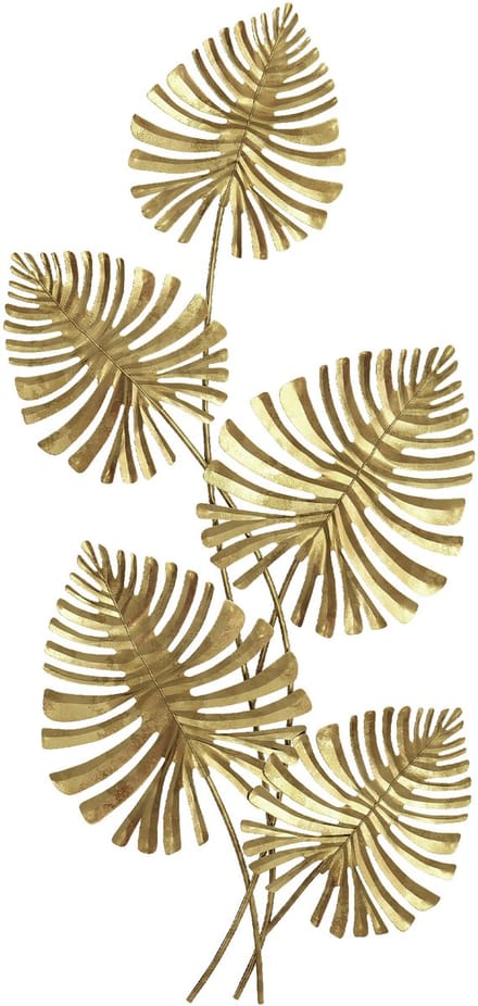 HOMCOM Metal Wall Décor Metaal 83L x 2,5B x 39H cm Goud