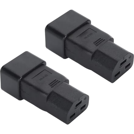 2 stuks IEC320 C20 naar IEC320 C21 Stroomadapter Professionele Plug and Play C20 naar C21 Stekker