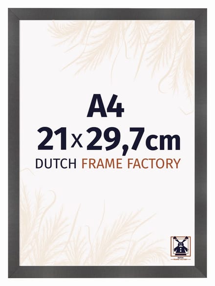 Fotolijst A4 21x29,7 cm - MDF - Zwart Mat - Praag