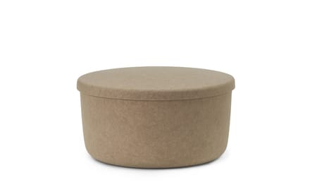 Normann Copenhagen Hide Storage Poef - sand - large
