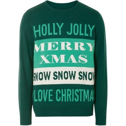 LIVERGY Heren kersttrui (groen, M)