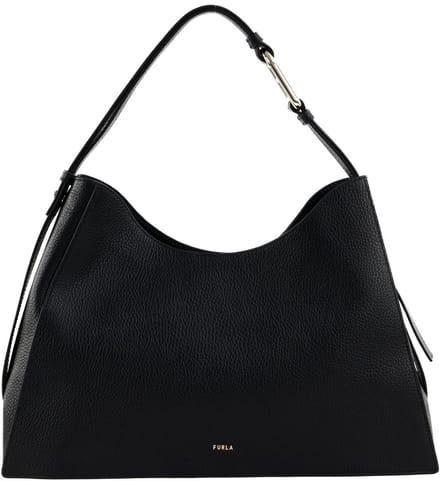 FURLA Leren schoudertas Nuvola Hobo Bag Nero zwart