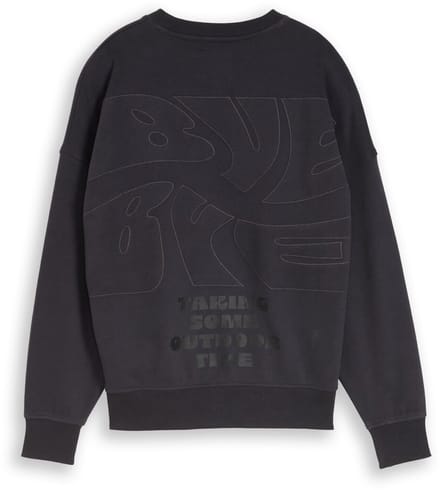 Tom Tailor - Oversized sweatshirt met print op de rug - Maat 140 - coal grey