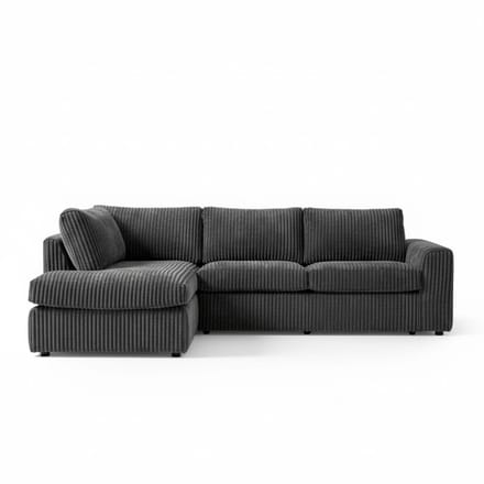 MySofa Hoekbank Teddy - Antraciet Teddy - Links - 271x199x91cm