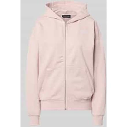 Oversized sweatjack met labelstitching model 'CLARITA'