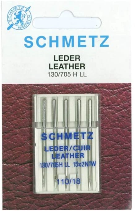 Schmetz leernaald - naaimachinenaald leer - 5 naalden 130/705 H LL 110/18