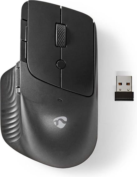 Nedis Muis - Draadloos - 800 / 1200 / 1600 dpi - Instelbare DPI - Aantal knoppen: 6 - Rechtshandig