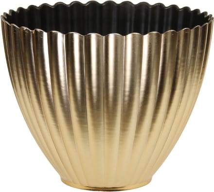 Othmar Plantenpot/bloempot - binnen - kunststof - goud - D11 x H11 cm