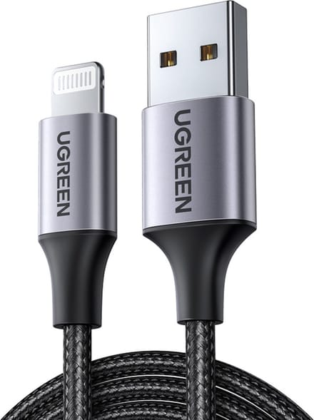Ugreen Lightning Naar Usb-Kabel 2.4A Voor Iphone-Telefoons 1M Snel