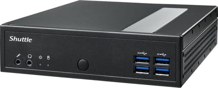 Shuttle XPC slim Barebone DL30N, Intel N100, 1x DDR5, 2x LAN (2x 2.5Gbit), 2xCOM,1xHDMI,1xDP, 1x VGA, ventilatorloos , 24/7 permanent gebruik