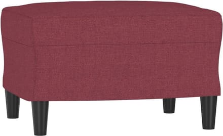 Zitpoef met Opbergruimte Stof Bordeauxrood 60x50x41 cm