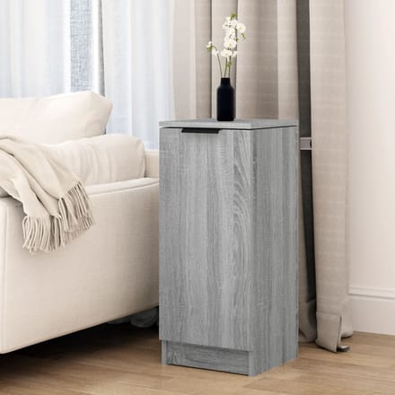 vidaXL - Dressoir - 30x30x70 - cm - bewerkt - hout - grijs - sonoma - eikenkleurig