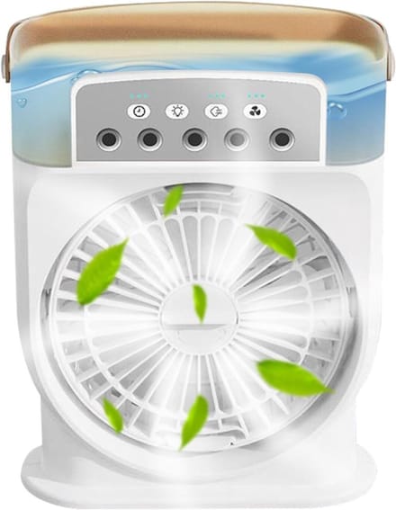Draagbare Mister Ventilator - Verkoelende Mist - Buiten Koelte - 3 Snelheden - 600 ml Tank - Wit