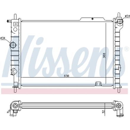 Radiator, motorkoeling NISSENS 63059