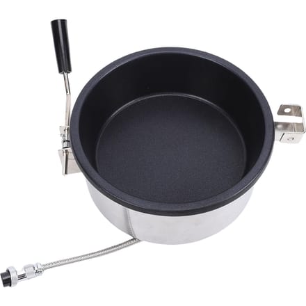 Popcorn Pan Grote Capaciteit Roestvrij Staal Ondersteuning Gas en Elektrische Verwarming Draagbare Popcorn Maker voor Thuis black