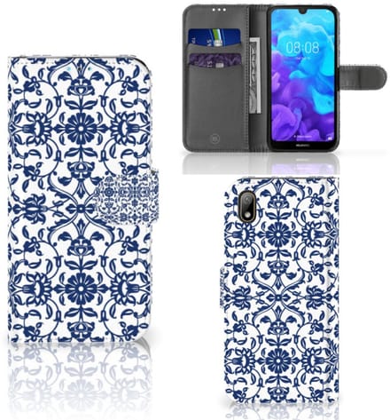 Huawei Y5 (2019) Hoesje Flower Blue