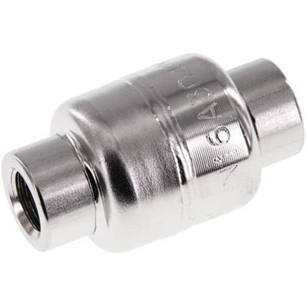 G1/4'' RVS 304 Terugslagklep FKM (Lichte Veer) 0.03-16bar - CLIS3E