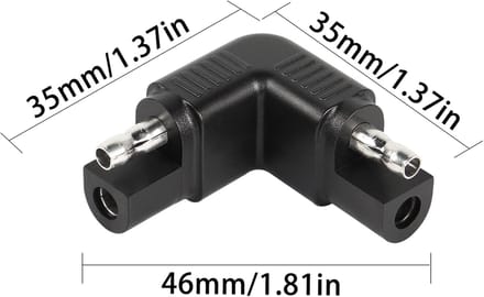 Dailygoods - 90 Graden SAE Hoek Adapter Mannelijk, Set van 2
