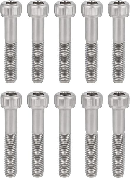 10x M10 Cilinderkopschroeven RVS A2-70 DIN 912 Volledig Schroefdraad