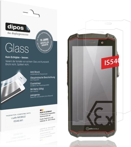 dipos – 2x Pantserfolie geschikt voor i.safe MOBILE IS540.M1 | 9H Screenprotector