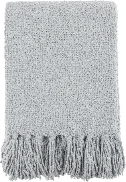 Mistral Home - PLAID - bouclé - 130 x 170 cm - effen kleur - grijs- Duurzaam