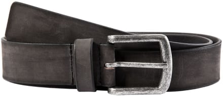Leonardo Verrelli Leonardo Verrelli unisex riem 90 cm - 140 cm (tailleomvang) in donkergrijs van 100% echt leer,