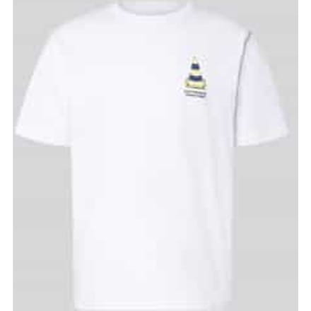 T-shirt met op de achterkant geplaatste print en logo-print