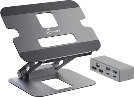 j5create Multi-Angle Dual HDMI Docking Stand (with Ethernet)