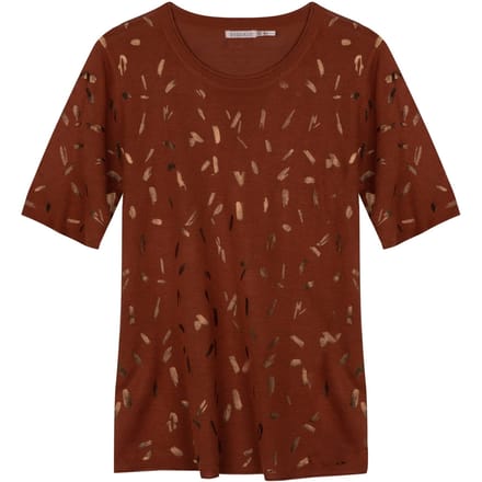EsQualo Sweater Foil Print S/slv Copper Brown Taglia: S | Maglioni a maglia Outlet | Donna | Marrone