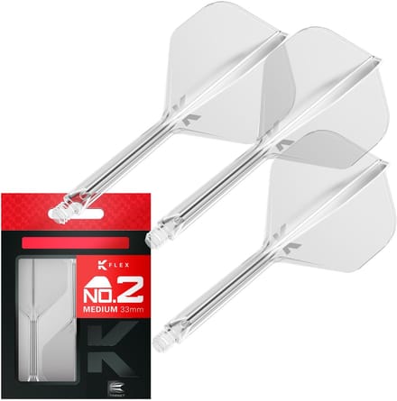 Target K-Flex Clear NO2 - Dart Flights - Medium