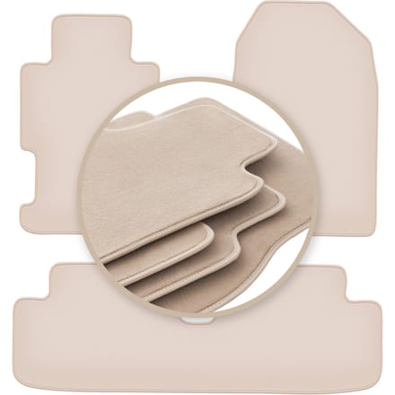 PREMIUM beige vloermatten voor: Honda Civic VII 3-deurs hatchback, coupé 2001-2005