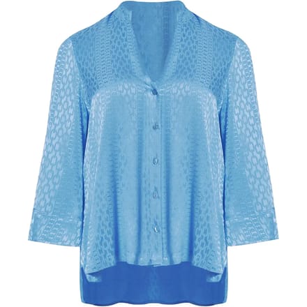 V-hals lange mouwen viscose blouse dames Mat Fashion