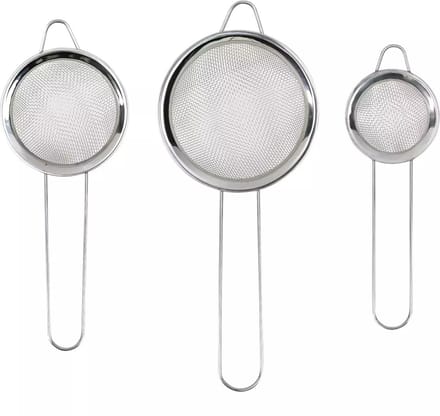 Benson Keuken vergiet/zeef - set 3-delig - RVS - compact - D10/8 en 6 cm