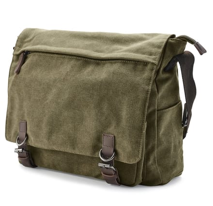 Legergroene Canvas Schoudertas