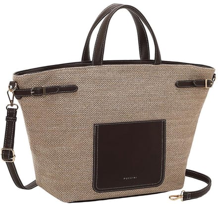 Puccini Grote Schoudertas Dames - Nella - Beige