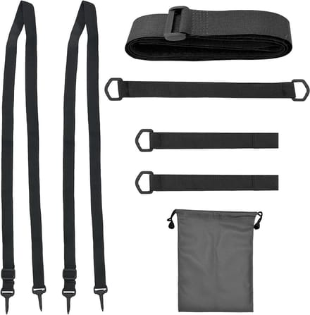 Parasol Windzekering - Stabiele Riemen Set - Parasol Beveiligen - UV Bestendig Polyester - Diverse Maten - Zwart