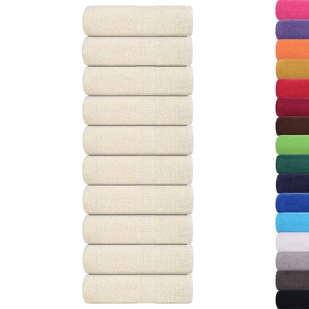 vidaXL - Gastendoekjes - FROGN - 10 - st - 30x50 - cm - 360 - g/m² - crème