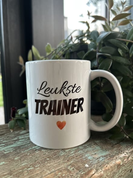 Creaties van Hier - Mok - Leukste Trainer - Bedankt - Keramiek - 325 ml