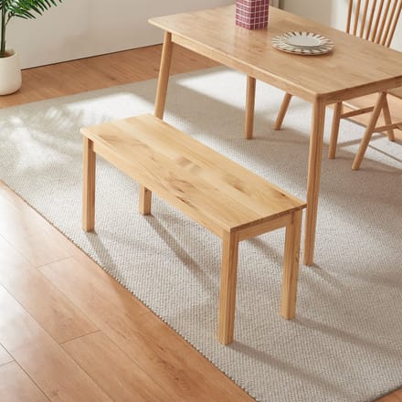 Eetkamerbank Trerunulu 100x35x45 cm naturel [en.casa]