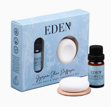 Gips geursteen met geurolie - Zeezout & Salie - 10ml