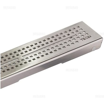TECEdrainline design grate quadratum for shower drain straight 120 cm brushed 601251