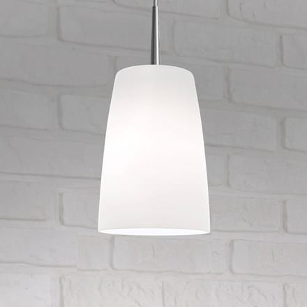 Casablanca hanglamp Mesa, wit, glas, Ø 14 cm, E27