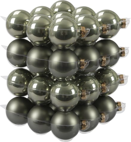 Kerstballen Box | 36 Stuks | 6 cm | Groen | Glans en mat