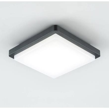 EVN LED buiten plafondlamp Tectum, 23x23 cm, antraciet, 150°