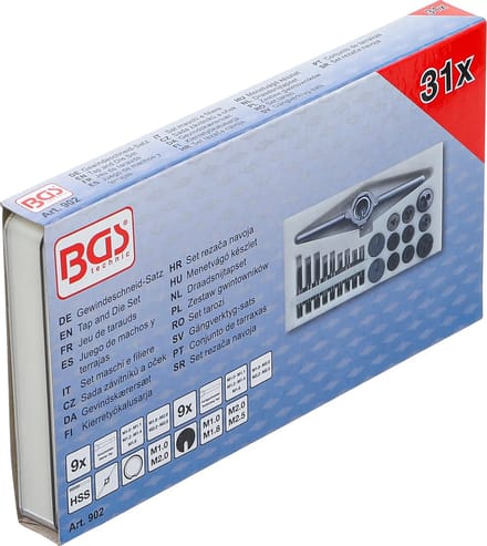 BGS Draadsnijtapset - M1 - M2,5 - 31 delig