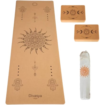Kurkens yoga mat met set Divasya-Yoga 002