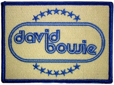 David Bowie - Oval and Stars Patch - Creme/Blauw