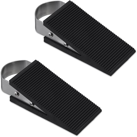 deurwig set van 8 stuks - deurstop schuin - deurstopper - deurbuffer edelstaal