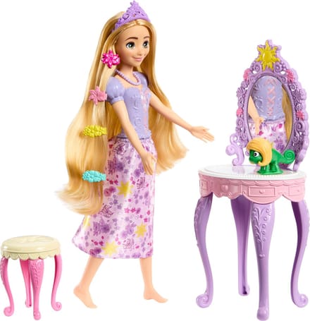 Disney Princess Rapunzel Met Poppenkaptafel Roze